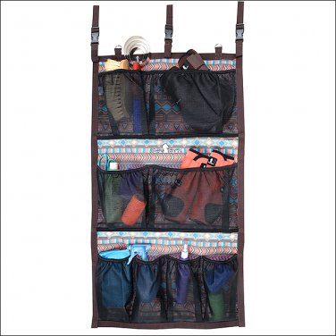 42 X 24 CLASSIC EQUINE HORSE HANGING ELASTIC NYLON GROOMING CASE CHOCOLATE
