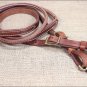 WEAVER RUSSET HARNESS LEATHER ROUND ROPER AND CONTEST HORSE REIN TACK WESTERN