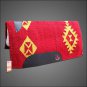 FEP115 MADE IN USA HILASON WESTERN WOOL SHOCK BUSTER SADDLE BLANKET PAD RED