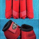 RED LARGE PROFESSIONAL CHOICE SPORTS MEDICINE HORSE BOOTS BELL VENTECH ELITE
