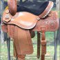 BH111-F HILASON WESTERN LEATHER BARREL RACING TRAIL PLEASURE RIDING SADDLE 15"