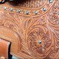 BH111-F HILASON WESTERN LEATHER BARREL RACING TRAIL PLEASURE RIDING SADDLE 15"