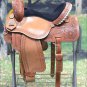 BH111-F HILASON WESTERN LEATHER BARREL RACING TRAIL PLEASURE RIDING SADDLE 15"