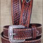 34 INCH WESTERN ARIAT MENS BELT CONCHOS LEATHER SANDS ANTIQUE BROWN