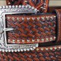 34 INCH WESTERN ARIAT MENS BELT CONCHOS LEATHER SANDS ANTIQUE BROWN