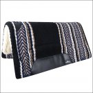 34X36 CLASSIC EQUINE SENSORFLEX NEW ZEALAND WOOL FLEECE HORSE SADDLE PAD NAVY