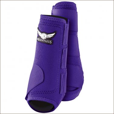 LARGE TREVOR BRAZILE RELENTLESS ALL AROUND HORSE SPORT HIND BOOTS PAIR PURPLE