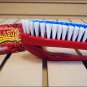 HILASON HORSE GROOMING HOG BRUSH RED 1 INCH PVC BLUE AND WHITE BRISTLES