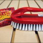HILASON HORSE GROOMING HOG BRUSH RED 1 INCH PVC BLUE AND WHITE BRISTLES