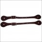 HILASON BURGUNDY LATIGO LEATHER KID SPUR STRAPS WESTERN TACK