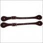 HILASON BURGUNDY LATIGO LEATHER KID SPUR STRAPS WESTERN TACK