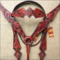 S77M HILASON WESTERN LEATHER HORSE BRIDLE HEADSTALL BREAST COLLAR MAHOGANY BLACK