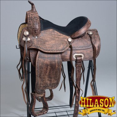 TT104RO 14" HILASON WESTERN FLEX TREE ENDURANCE TRAIL RIDING HORSE SADDLE