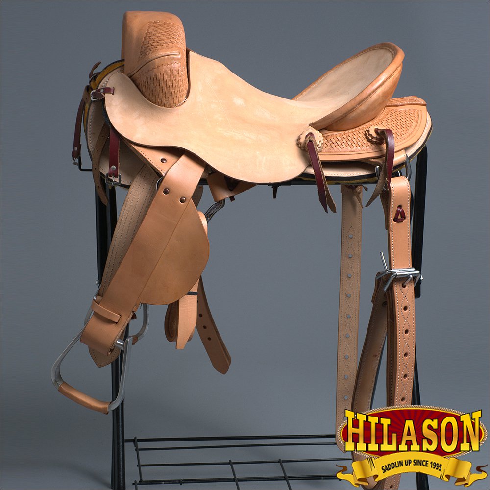 BX201BZ-F Hilason classic series hand-made rodeo bronc riding saddle 16.