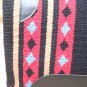 FEP311 HILASON WESTERN NEW ZEALAND WOOL HORSE SADDLE BLANKET BLACK RED