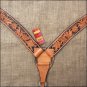 V1 HILASON WESTERN LEATHER HORSE BREAST COLLAR TAN BLACK