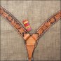 V1 HILASON WESTERN LEATHER HORSE BREAST COLLAR TAN BLACK