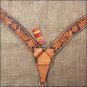 V1 HILASON WESTERN LEATHER HORSE BREAST COLLAR TAN BLACK