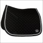 HORZE SILVER CORD ALL PURPOSE HORSE COTTON SADDLE PAD FULL SIZE BLACK