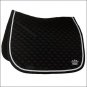 HORZE SILVER CORD ALL PURPOSE HORSE COTTON SADDLE PAD FULL SIZE BLACK