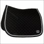 HORZE SILVER CORD ALL PURPOSE HORSE COTTON SADDLE PAD FULL SIZE BLACK
