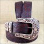 40 inch C20925 JUSTIN BROWN COPPER CREEK WESTERN LEATHER LADIES BELT COWGIRL