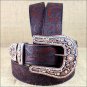 40 inch C20925 JUSTIN BROWN COPPER CREEK WESTERN LEATHER LADIES BELT COWGIRL