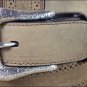46 INCH WESTERN MEN ARIAT BROWN DISTRESSED PERF EDGE LEATHER BELT