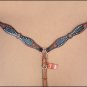 HILASON WESTERN LEATHER BRIDLE HEADSTALL BREAST COLLAR BLACK TURQUOISE ALLIGATOR