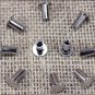 50 SET 3/8 inch CHICAGO SCREW SET NICKLE PLATED SADDLE TACK HORSE BELT LEATHER