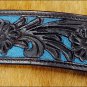 NEW HILASON WESTERN LEATHER HORSE BREAST COLLAR DARK BROWN W/ TURQUOISE INLAY