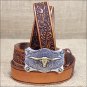 CHILDRENS TONY LAMA LIL TEX NAME BLANK TAN LEATHER BELT MADE IN THE USA