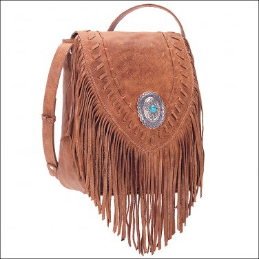 AMERICAN WEST LEATHER SEMINOLE LADIES SOFT CROSSBODY SHOULDER HAND BAG PURSE