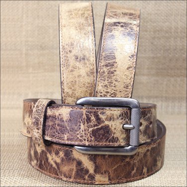 46 inch JUSTIN TAN WESTERN MEN'S TAILGUNNER LEATHER BELT