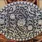38 inch JUSTIN TAN VANESSA VINE FLORAL TOOL LEATHER LADIES BELT WESTERN COWGIRL