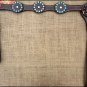 HILASON WESTERN LEATHER HORSE BREAST COLLAR DARK BROWN TURQUOISE CRYSTALS