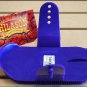 PURPLE HILASON HORSE GROOMING LARGE PLASTIC CURRY COMB WITH HANDLE