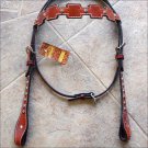 NEW HILASON LEATHER HORSE BRIDLE HEADSTALL WESTERN TACK MAHOGANY