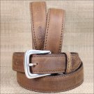 46" JUSTIN BROWN WORKING SPORT LEATHER MEN BELT SQUARE BUCKLE 1-3/8" Wide