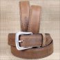 46" JUSTIN BROWN WORKING SPORT LEATHER MEN BELT SQUARE BUCKLE 1-3/8" Wide