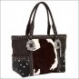 AMERICAN WEST LEATHER CARRY ON TOTE LADIES WOMENS SHOULDER HANDBAG PURSE COWHIDE