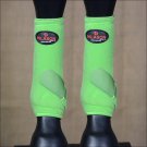 MEDIUM HILASON LIME GREEN HORSE FRONT LEG PROTECTION ULTIMATE  SPORTS BOOT PAIR