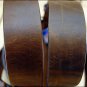 38in. JUSTIN BASIC WORK LEATHER MANS BELT BROWN MADE IN THE USA.