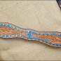 HILASON WESTERN LEATHER HORSE BREAST COLLAR W/ TURQUOISE HAND PAINT INLAY S311