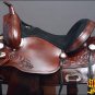 TO107M-F HILASON TREELESS WESTERN LEATHER TRAIL PLEASURE HORSE RIDING SADDLE 17"