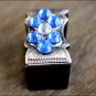 SET OF 32 RSAP PINK BLUE CRYSTALS FLORAL COPPER FINISH BUCKLE SET BELT HEADSTALL