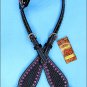 HILASON WESTERN LEATHER HORSE ONE EAR HEADSTALL BRIDLE BLACK TEXAS STAR CONCHO