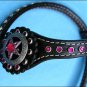 HILASON WESTERN LEATHER HORSE ONE EAR HEADSTALL BRIDLE BLACK TEXAS STAR CONCHO