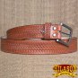 GM201MRED-F HILASON HAND MADE HEAVY DUTY BUFFALO HIDE LEATHER STICHED BELT 46"