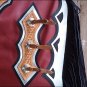 CH229V1-F HILASON MAROON BULL RIDING SOFT SMOOTH LEATHER RODEO WESTERN CHAPS